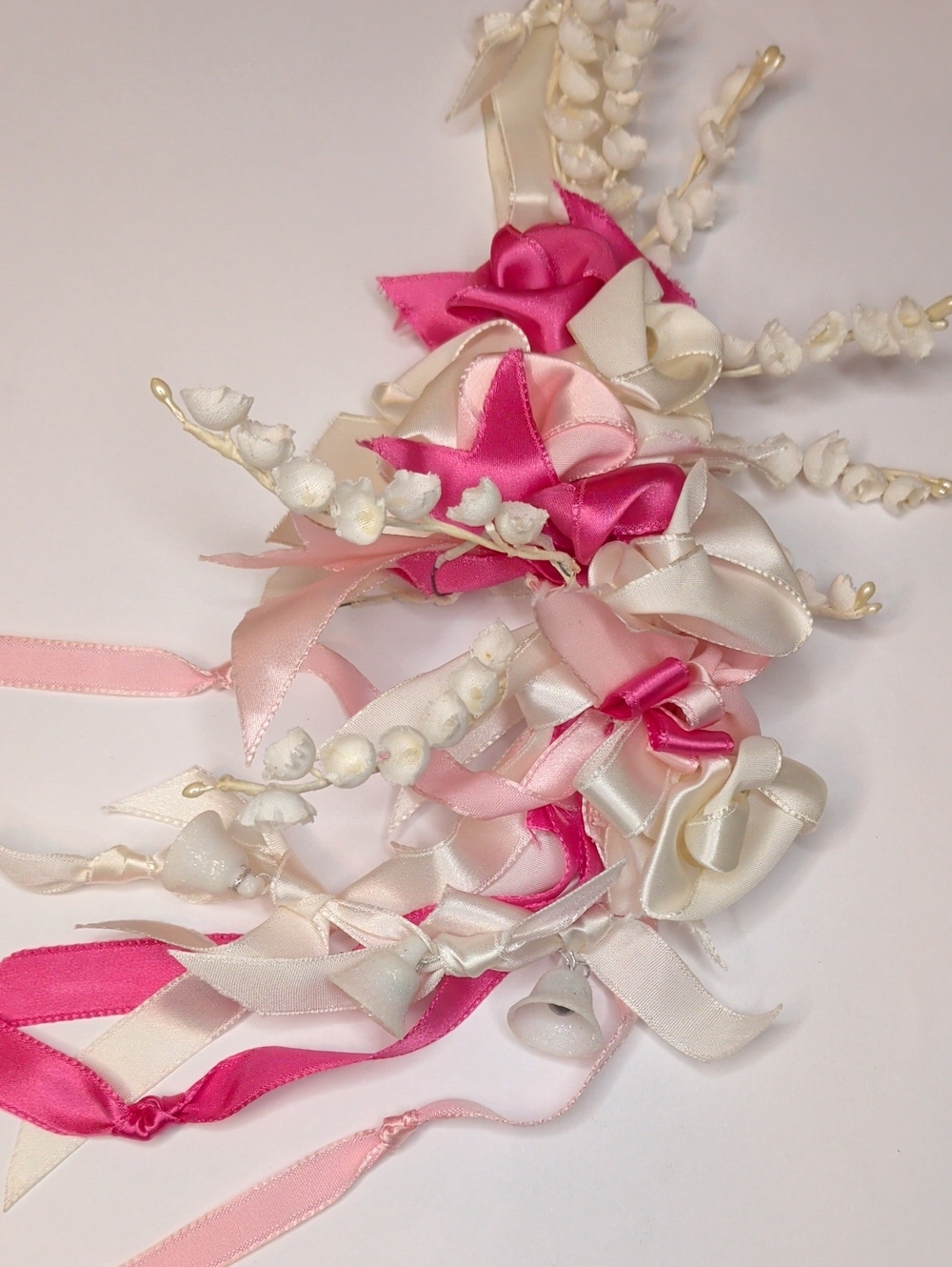 Vintage 60s Floral Bridal Hair Accent Wedding Bells Lily Of The Valley MCM